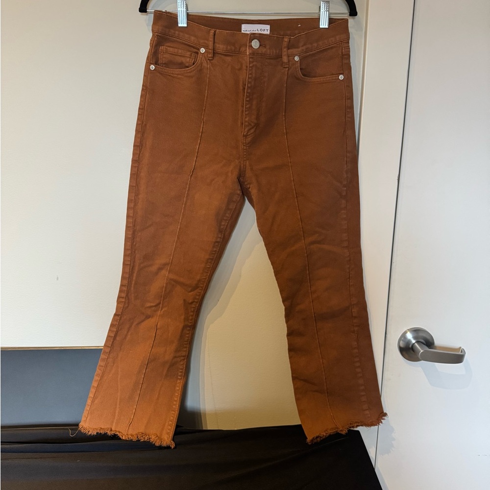 LOFT Brown Kick Out Jeans
